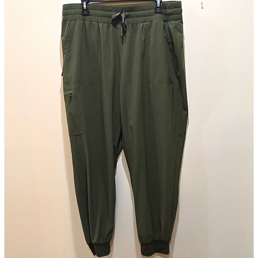 Chico's Zenergy Women's Olive Joggers Sz 3 (16) Regular Drawstring Elastic Waist